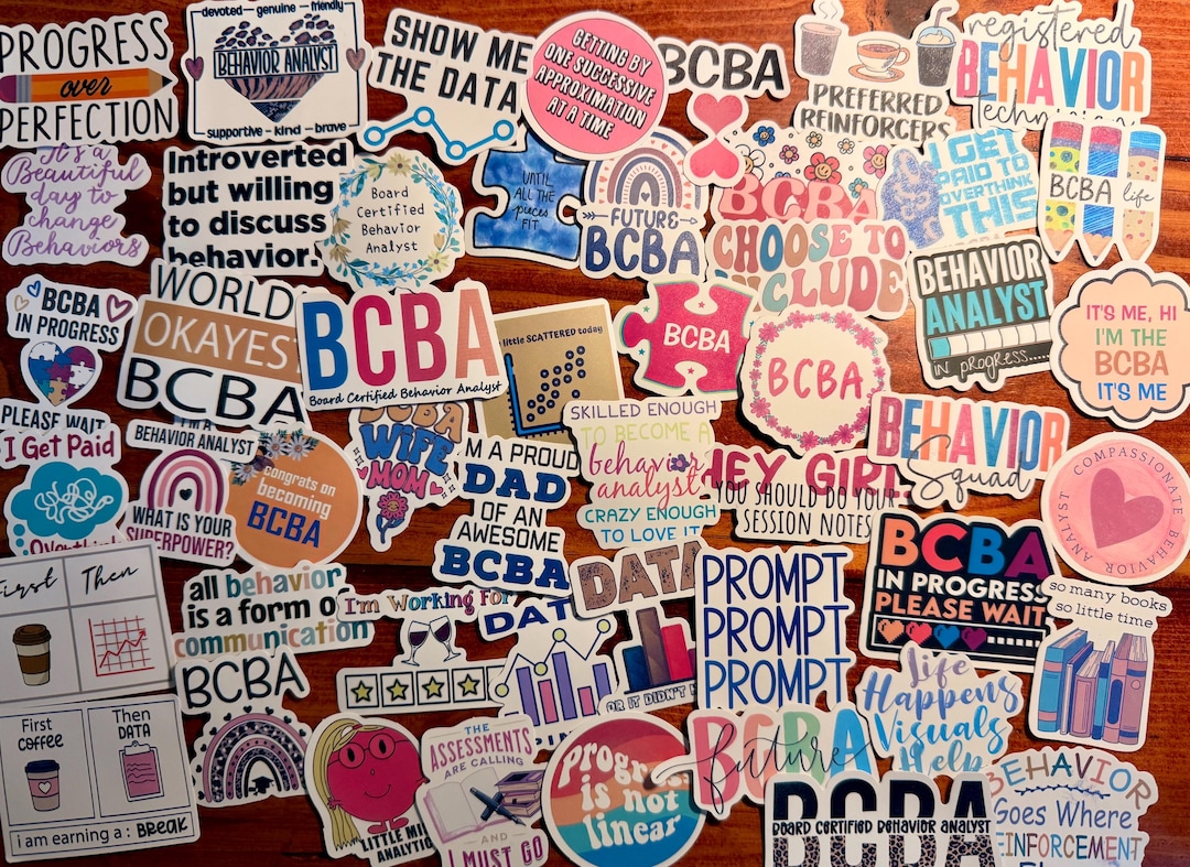 5-100 ABA - Board Certified Behavioral Analyst - BCBA Stickers - Etsy