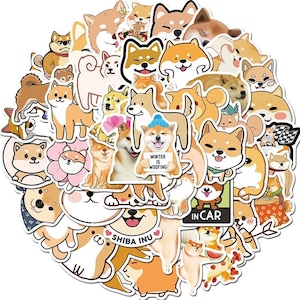 5-200 Shiba Inu Dog Stickers