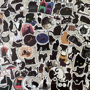 5-200 Black Cat Stickers