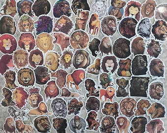 5-200 Lion animal Stickers