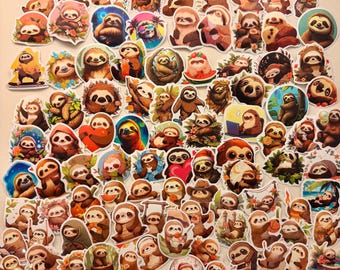 5-200 Sloth Stickers