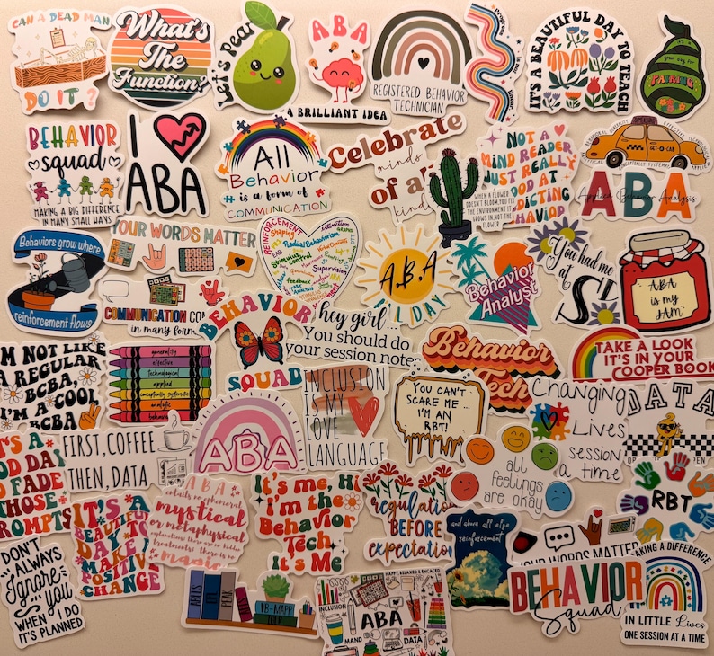 5-100 ABA - Behavior Technician - RBT Stickers - Etsy