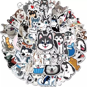 5-200 Husky Dog Stickers