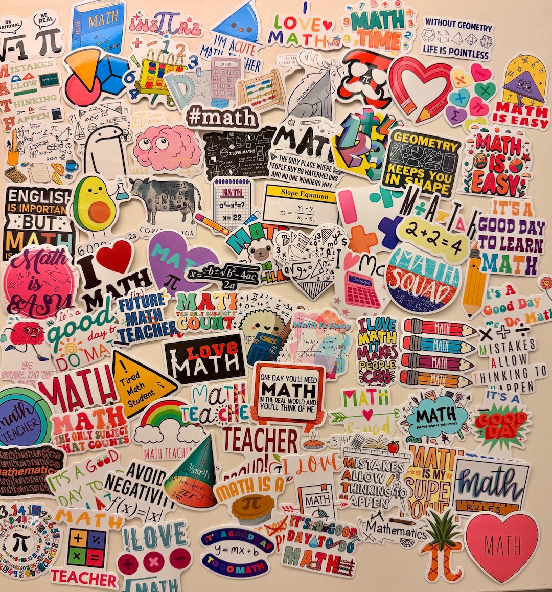 Finite Math Sticker Label 5-200 Math Stickers - Etsy
