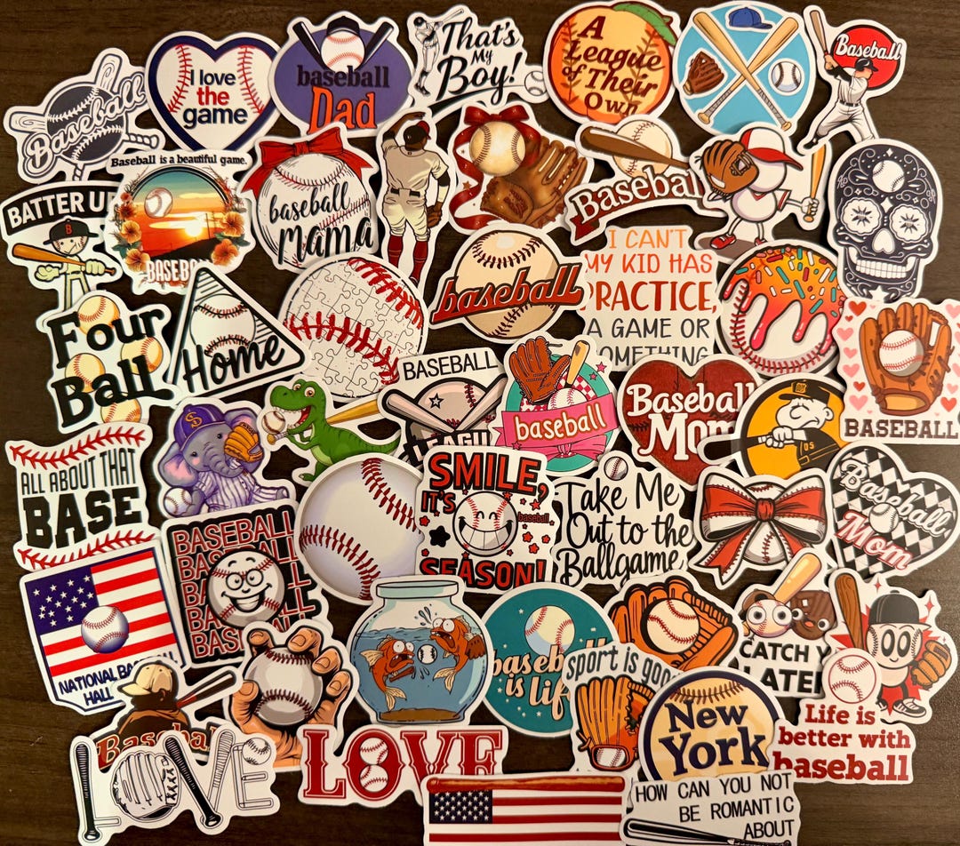 5-200 Baseball Stickers - Etsy