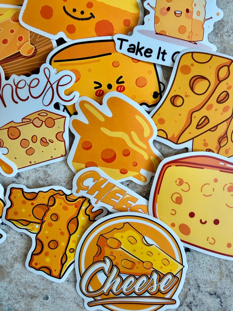5-100 Cheese Stickers - Etsy