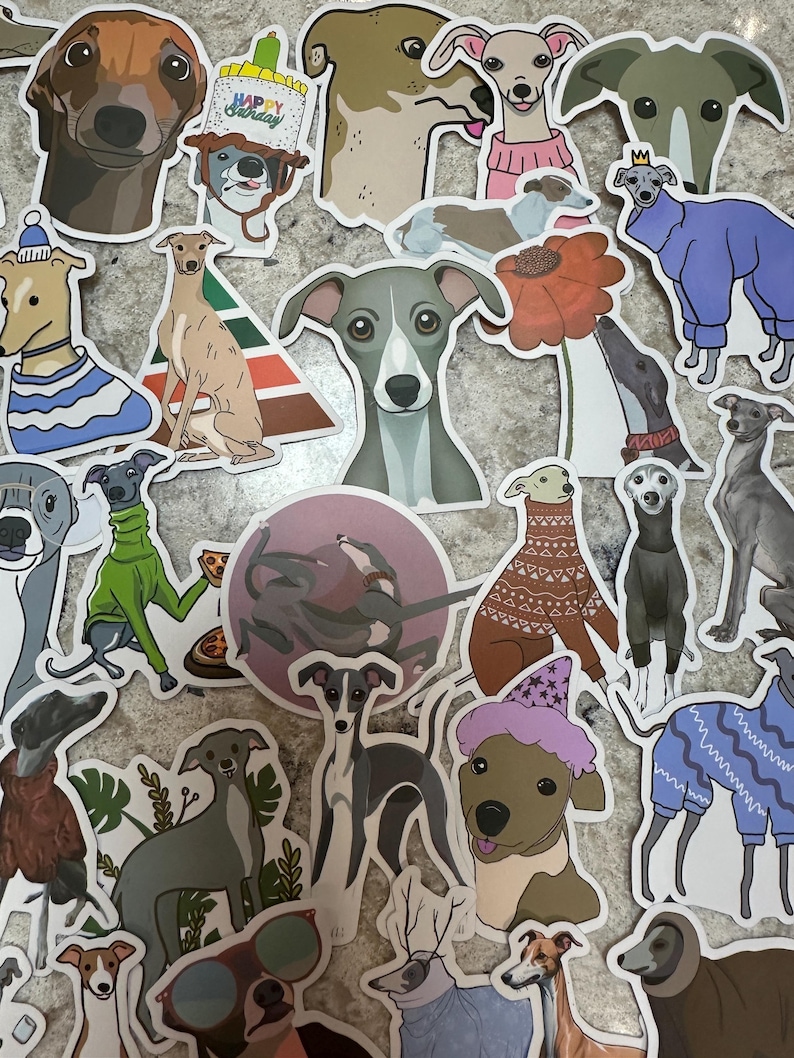5-200 Greyhound Dog Stickers - Etsy