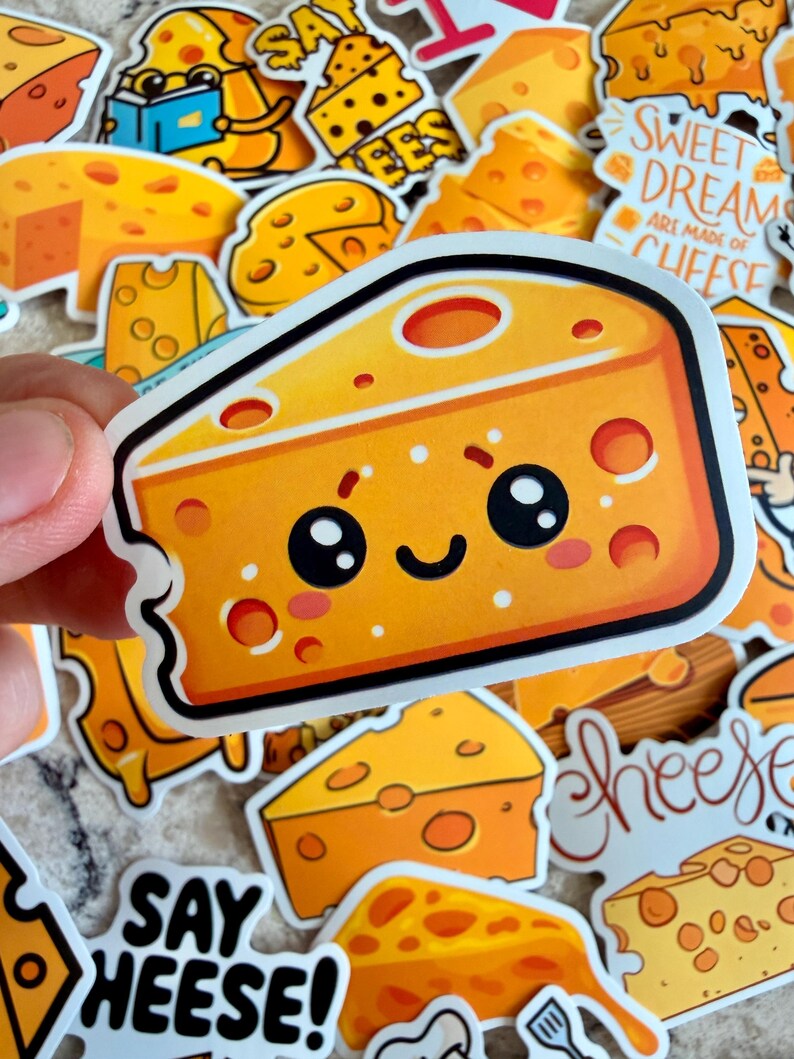 Tim Cheese Sticker 5-100 Cheese Stickers - Etsy