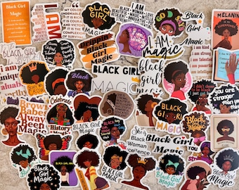 5-200 Black Girl Power Stickers