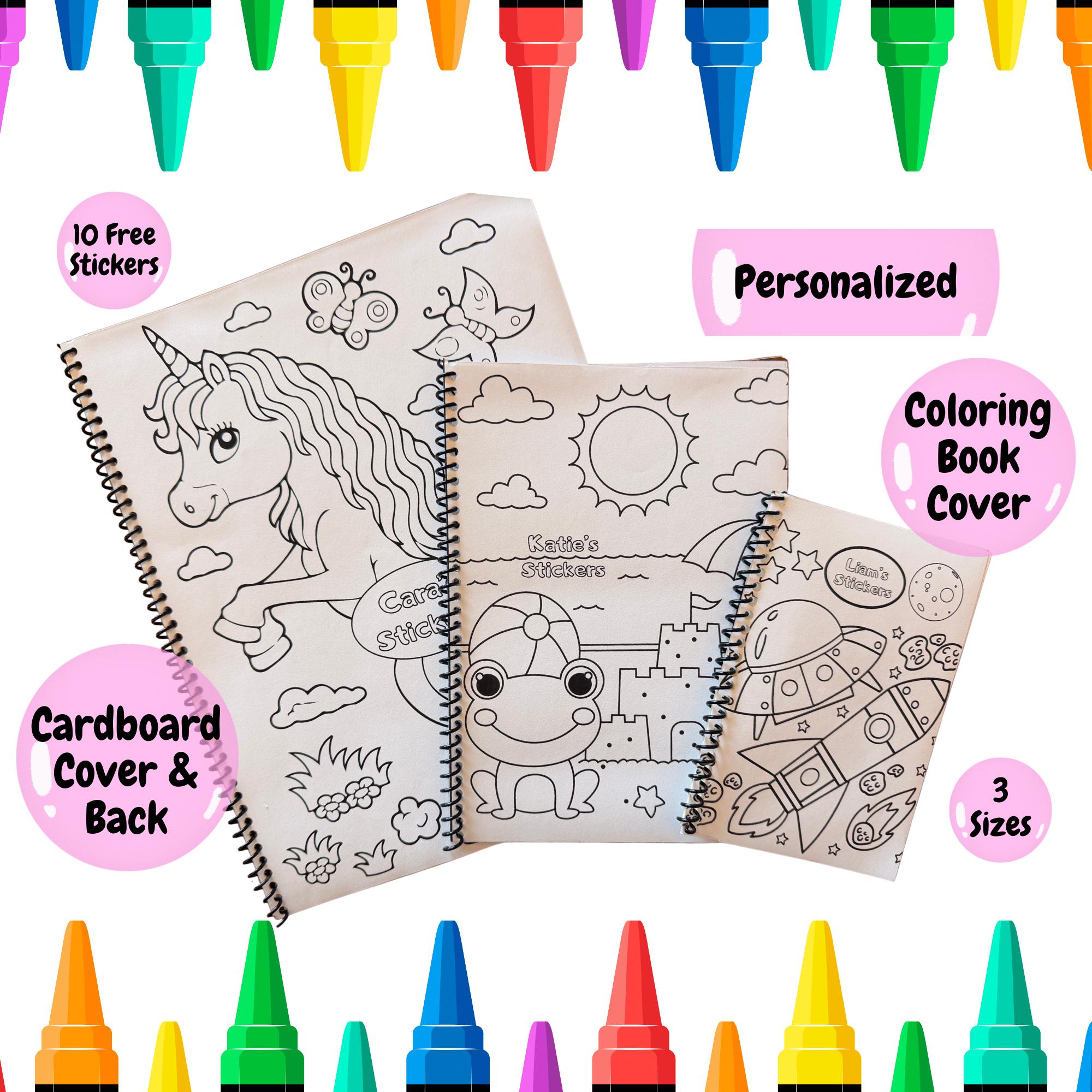 Personalized Coloring Page Sticker Book | Sticker Album WITH 10 FREE ...