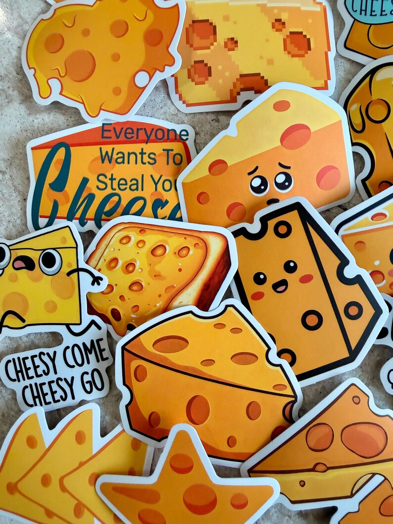 5-100 Cheese Stickers - Etsy
