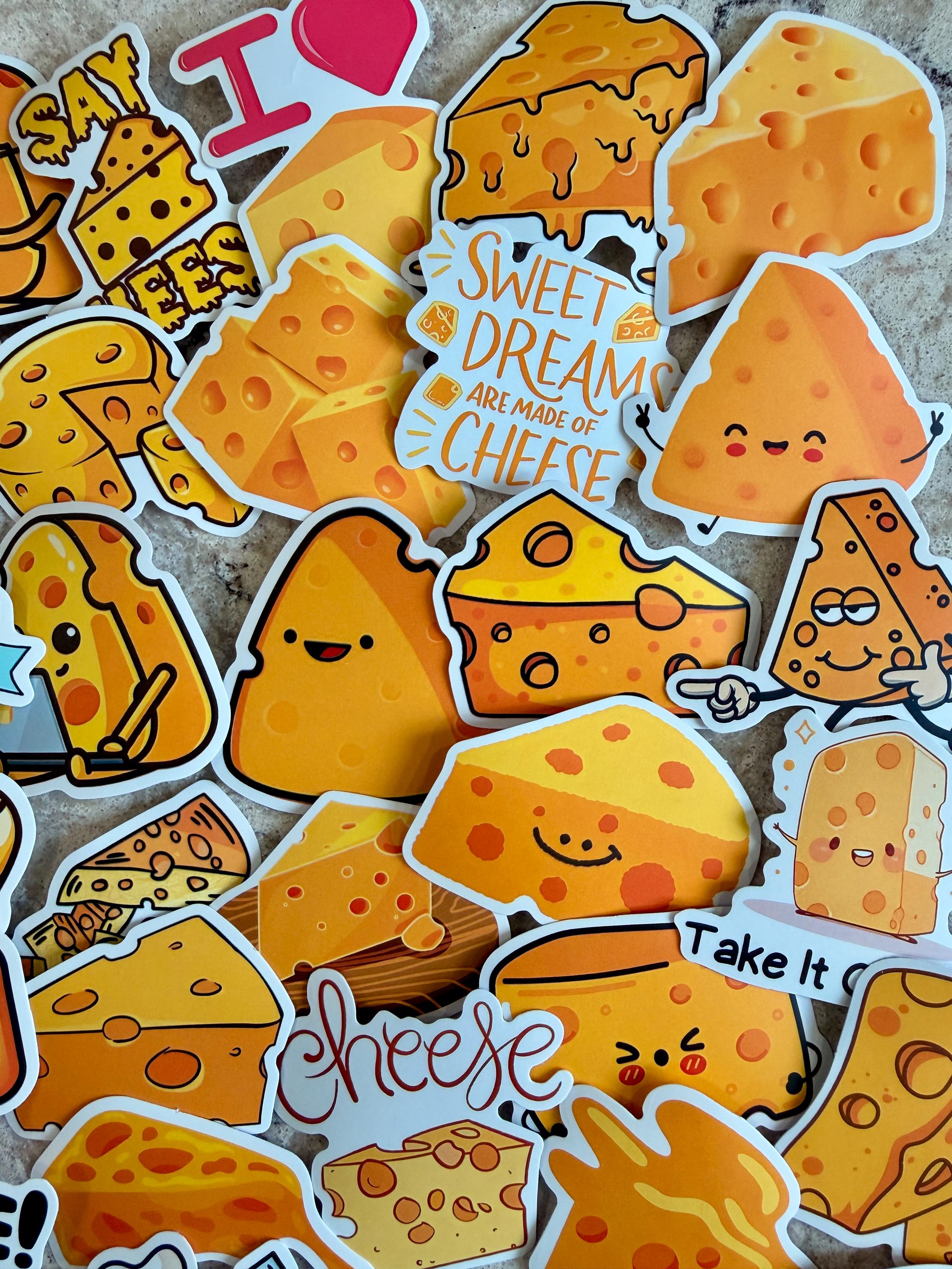 5-100 Cheese Stickers - Etsy