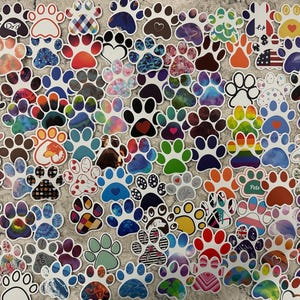5-200 Animal Paws Stickers
