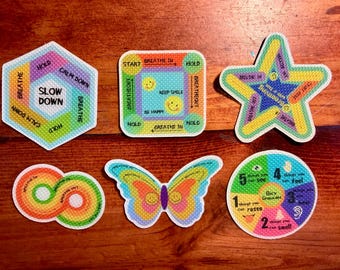 Sensory - Stress Relief - Anti-Anxiety Textured Stickers (set of 6)