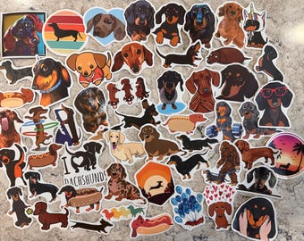 5-100 Dachshund Dog Stickers