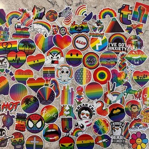 5-200 Rainbow Pride Stickers