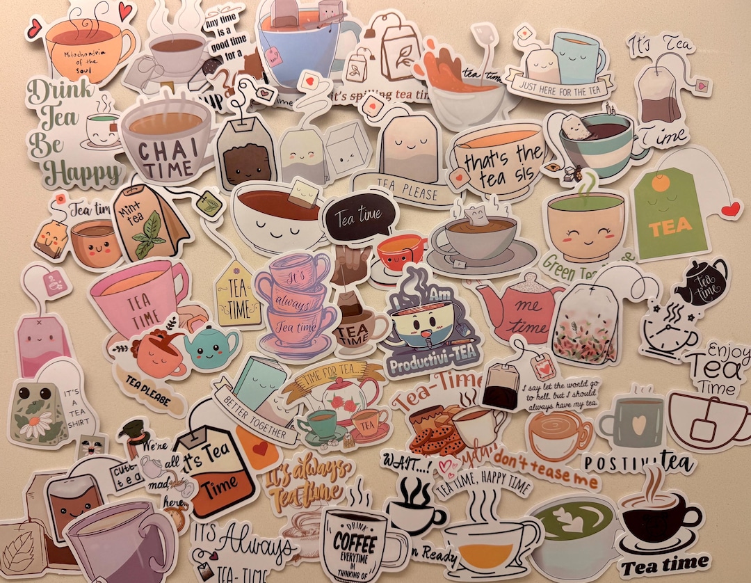5-100 Tea Stickers - Etsy