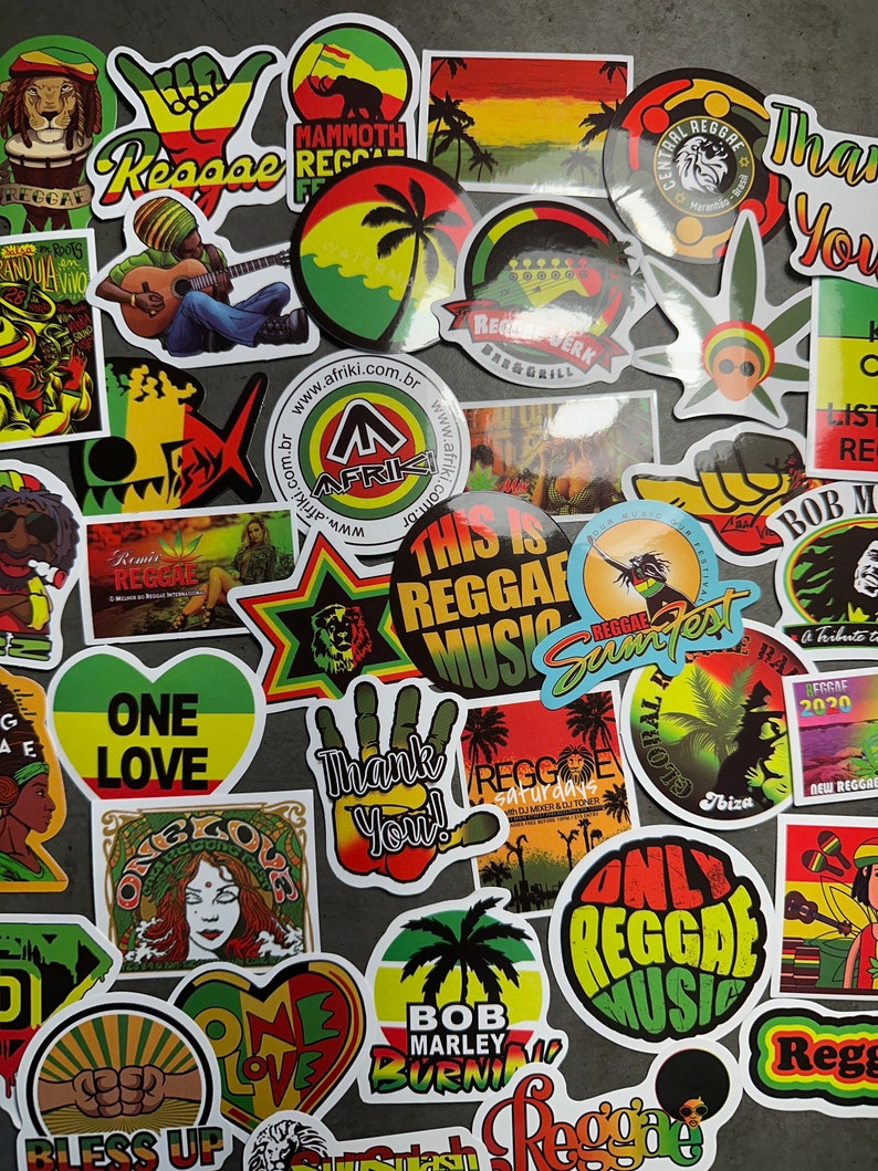 R Reggae Sticker 5-200 Reggae Rasta Stickers - Etsy
