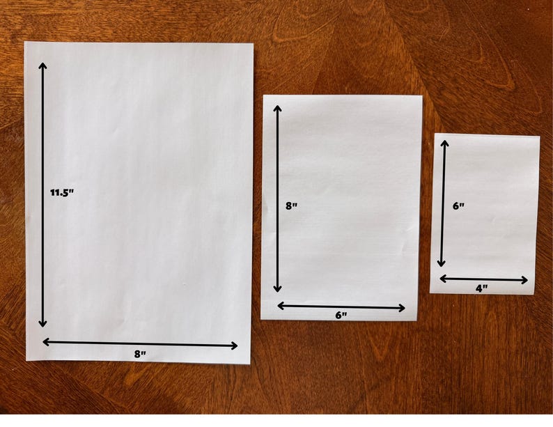 Sticker Paper Half Size Sticker Release Paper (20 Pack Double-sided) - Etsy