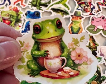 5-100 Frog animal Stickers