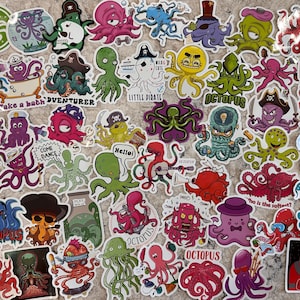 5-200 Cute Octopus animal Stickers