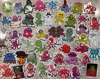 5-100 Octopus animal Stickers