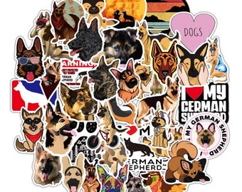 5-200 German Sheppard Dog Stickers