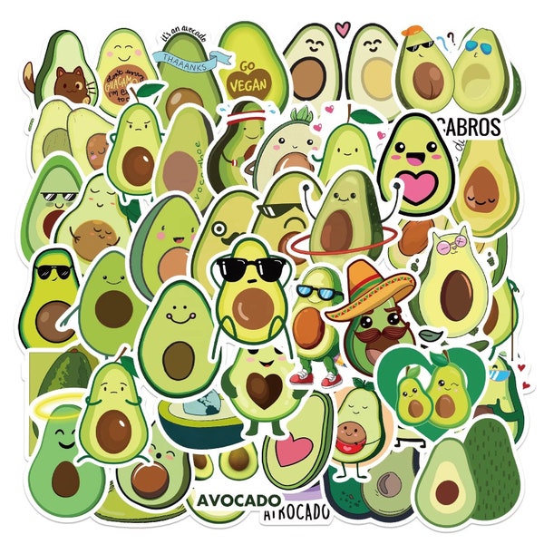 5-200 Avocado Stickers