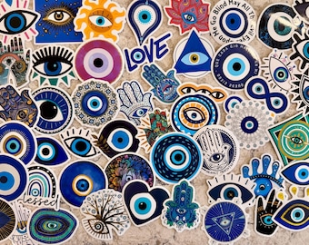 5-100 Boho Evil Eye Stickers