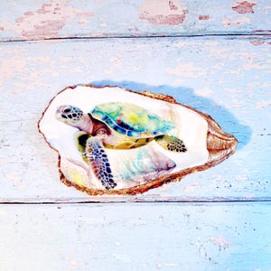 Oyster Shell Ring Dish | Turtle Ring Dish | Coastal Handmade Décor and Gift
