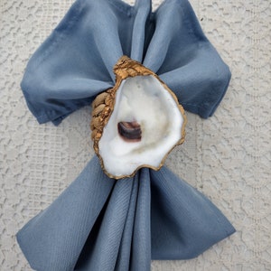 Oyster Shell Napkin Rings Set: Handmade Coastal Dining Decor - Etsy