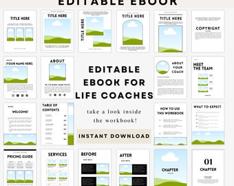 Ebook for Life Coaches | Editable Worksheet | Digital Workbook | Custom Template | Canva Template | Business Ebook | Online Course