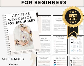 Caderno de Exercícios de Cristal - Guia para Iniciantes - Cura Energética - Manifestação - Download Digital em PDF - Planilhas - Formulários de Planejamento - Caderno