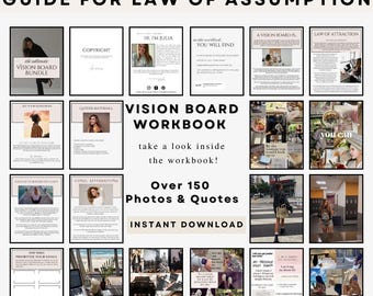 Quadro de Visão Estética - Fotos Digitais Imprimíveis - Lei da Suposição - Ebook - Planejador de Metas
