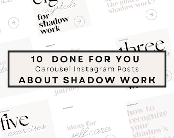 Instagram pronto para usar | Trabalho com a Sombra | Posts em Carrossel | Download Digital | Canva | Coaching Espiritual | Espiritualidade nas Redes Sociais | Coach de Vida