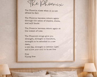 Arte de parede digital com linhas finas, poesia de manifestação, afirmações, presente, decoração moderna para casa.