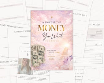 Manifeste o Dinheiro que Você Deseja: Planejador e Planilhas de Manifestação, Diário Espiritual, Guia de Manifestação