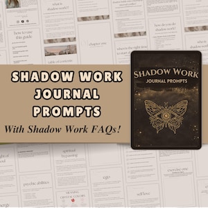 Quaderno di lavoro sull'ombra, spunti per il diario, streghe, bambino interiore, protezione dell'energia, risveglio spirituale, guarigione generazionale, fogli di lavoro digitali immagine 1
