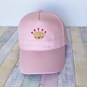 Golden Crown | Add initial, name or monogram | Machine embroidery | Baseball hat for kid or baby