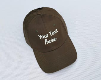 Cappellino da baseball ricamato personalizzato / Twill di cotone, cinturino regolabile