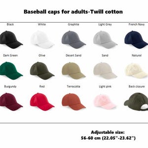 Dad Son, Matching Baseball Caps: Embroidered Father Son, Set of two image 2