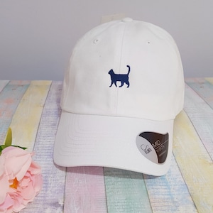Black cat | Machine embroidery | Adjustable baseball cap | Twill cotton fabric