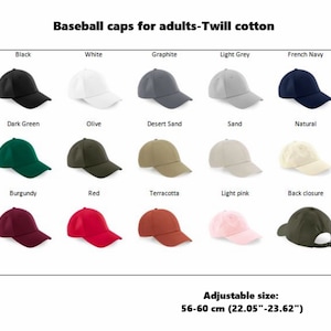 Initiale oder Name Maschinenstickerei Verstellbare Baseballkappe Twill-Baumwollstoff Bild 2