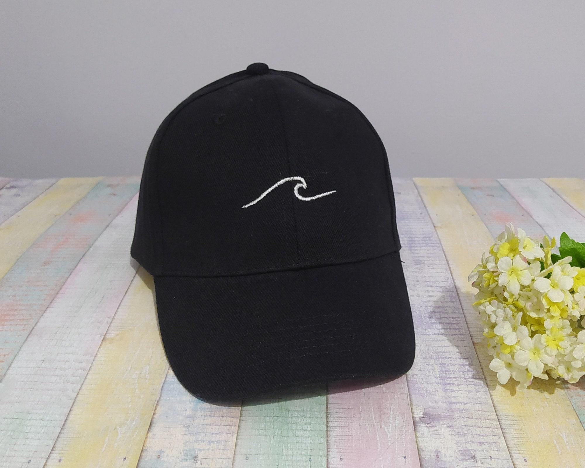 Wave | Machine Embroidery | Adjustable Baseball Cap | Twill Cotton