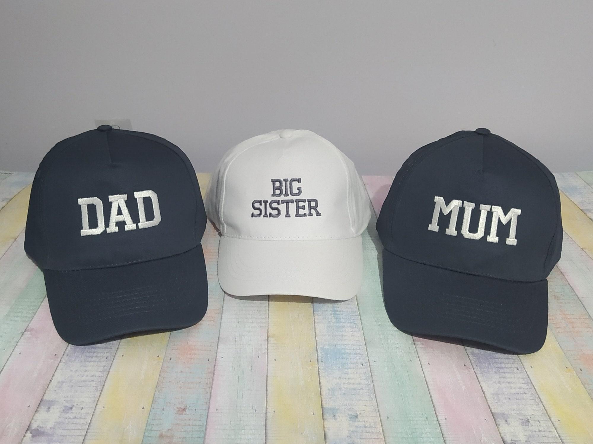 Family Matching Baseball Caps - Embroidered Papa Mama Mini, Adjustable Snapback Papa Mama Mini Matching Hats - Embroidered Family Baseball  main image 2