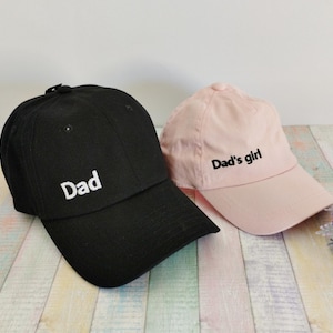 Dad-Kid | Matching hats | Set of two caps | Machine embroidery | Adjustable baseball caps