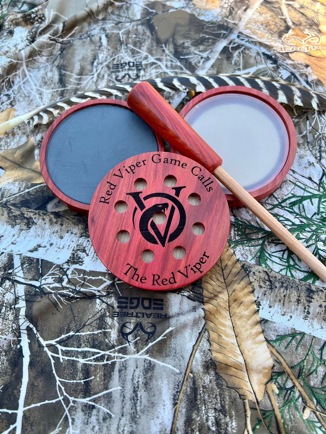 The Red Viper 3.5 Redheart Turkey Call. Pot Call. Multiple Strike