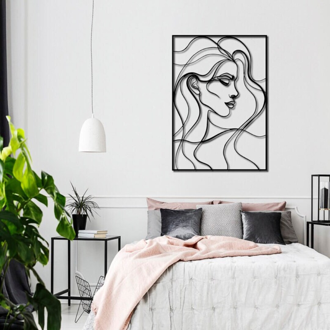 Woman Metal Wall Decor Bathroom Wall Art Metal Art Wall Etsy