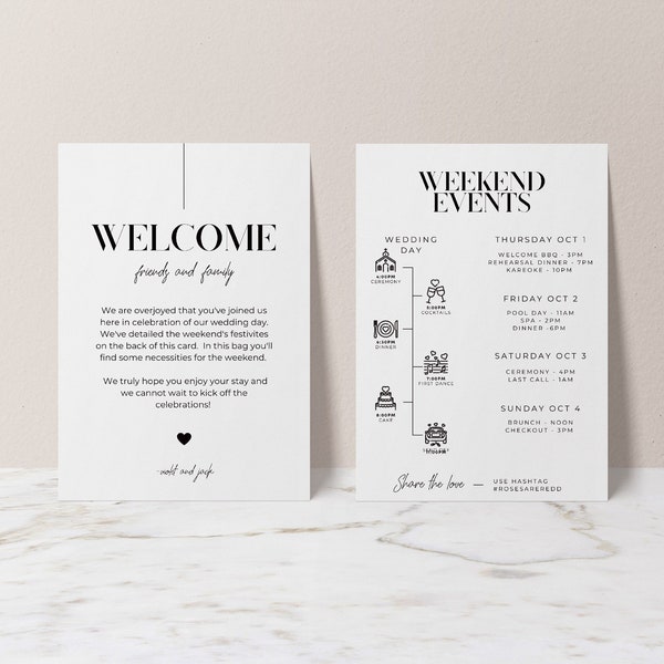 Program Welcome Insert Welcome Bag Insert - Etsy