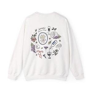 Wine Club Bachelorette Sweatshirts, Garden Party Theme Bachelorette Crewnecks, Bachelorette Favors, Bachelorette Trip, Matching, Girls Trip